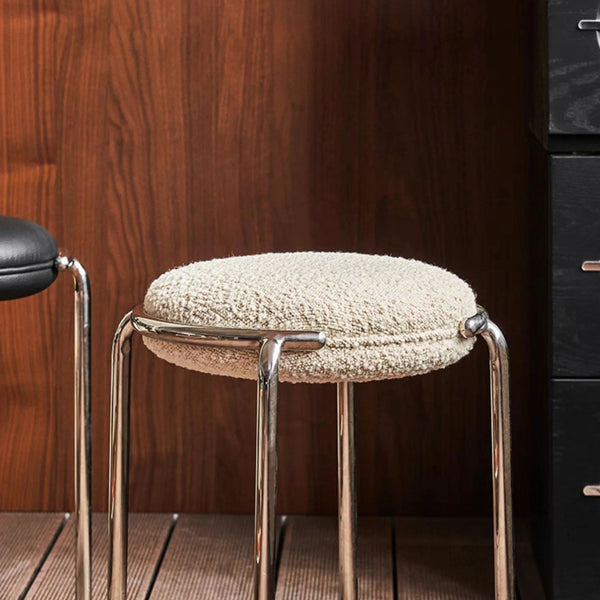 Mingdian Stainless Steel Frame Round Stool