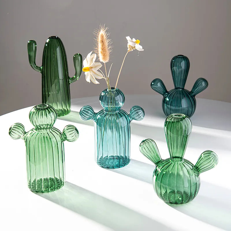 Cactus Glass Hydroponics Plant Vase