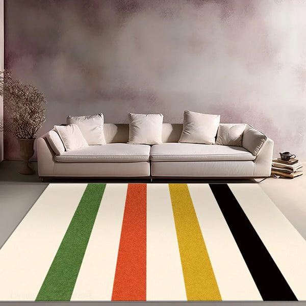 Strip Design Rugs Color Strip Abstract Art Carpet Area Rug