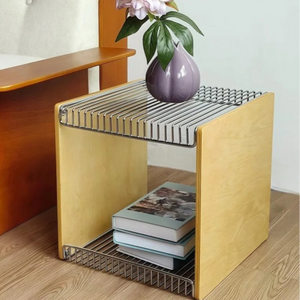 Yū Tokyo Antique Modular Metal & Solid Wood Cube Storage