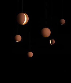 Carl Lighting Cement Moon & Planet Ball Ceiling Light