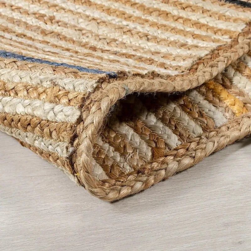 Jute Braided Hand-Crafted Indian Area Rug [Exclusive]