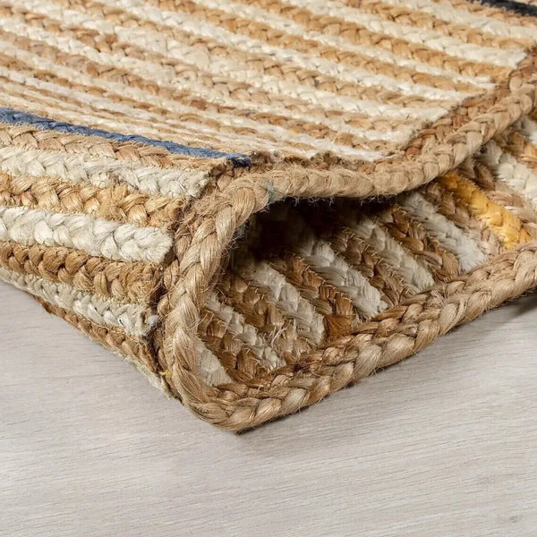 Jute Braided Hand-Crafted Indian Area Rug [Exclusive]