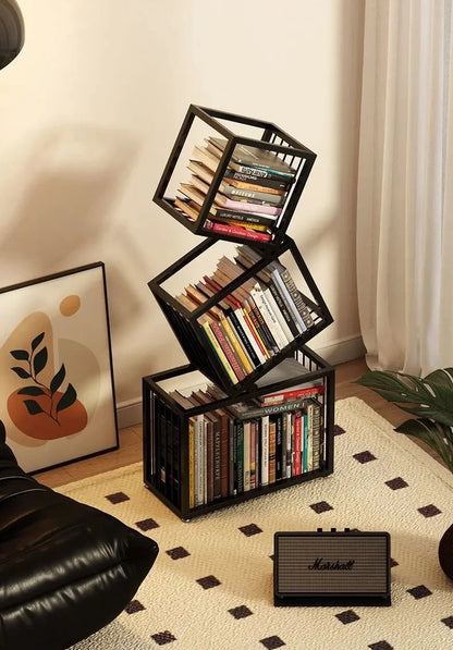 Metal Art Stacked Squre Bookshelf