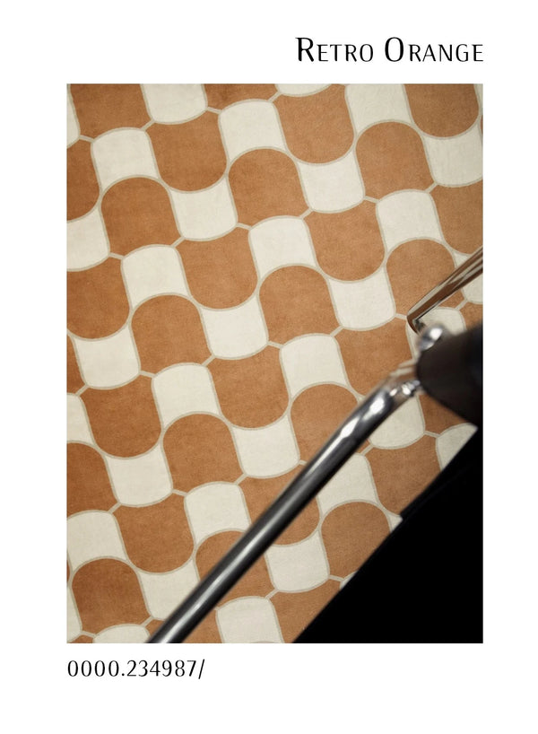 French Wavy Plaid Abstract Art Carpet Area Rug