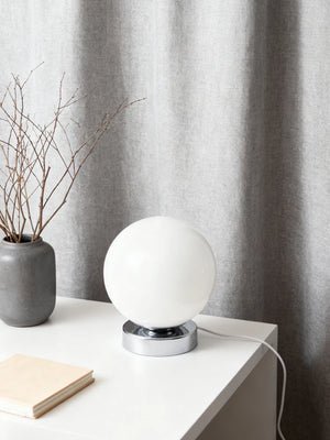 Retro Glass Ball Chrome Table Lamp