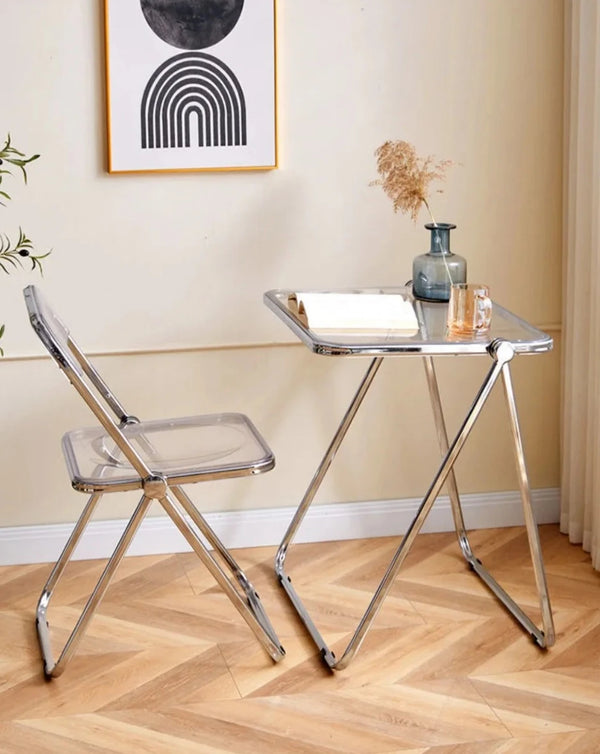 de homê Foldable Acrylic Transparent Medium Side Coffee Table