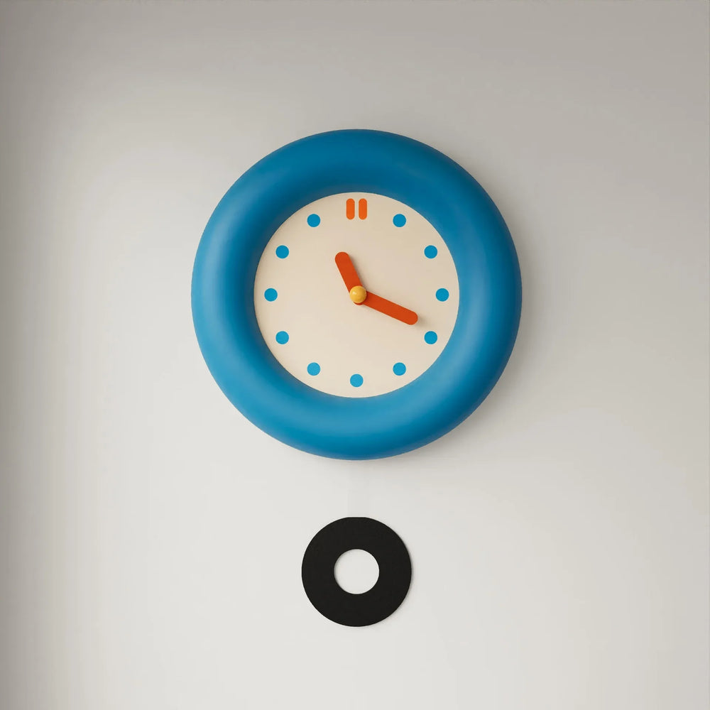 Japanese Minimalist Blue Pendulum Wall Clock
