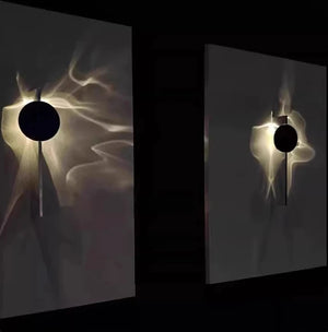 Applique murale à effet de lumière diffuse en acier inoxydable chromé