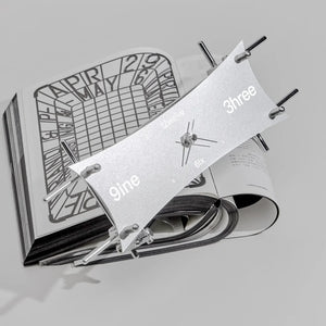 Studio Lima Optical Aluminum Axis Frame Clock