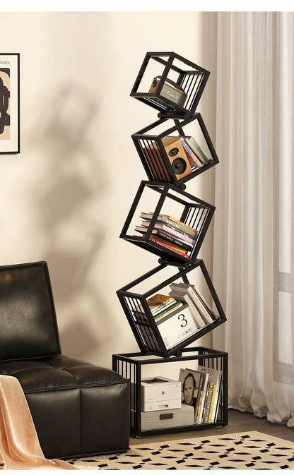 Metal Art Stacked Squre Bookshelf