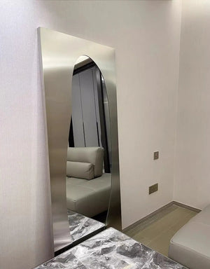 Studio Lima Stainless Steel Floor Wall Mirror