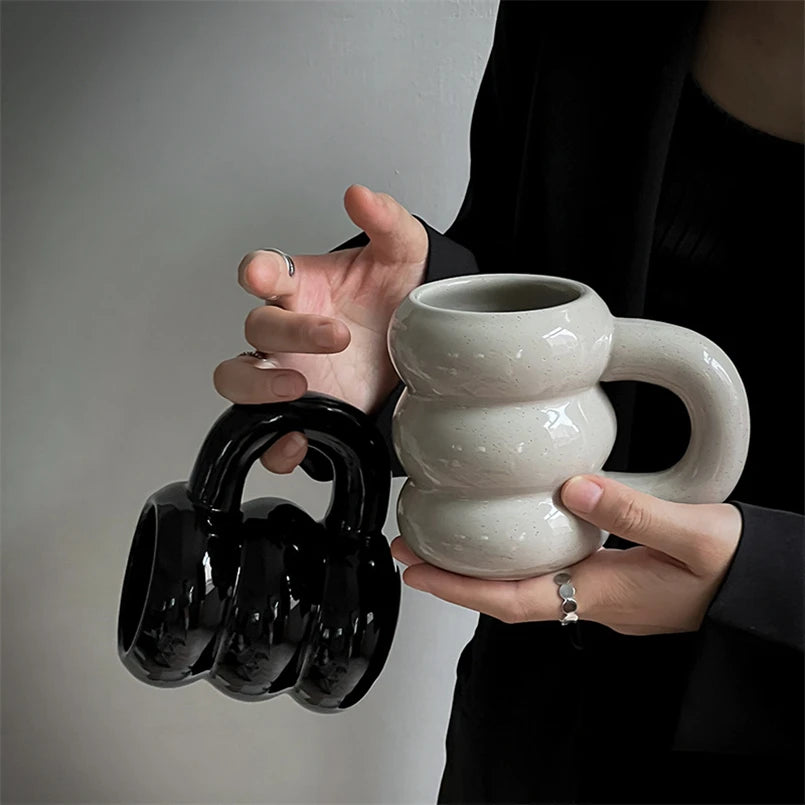 Embossed Donut Ceramic Mug