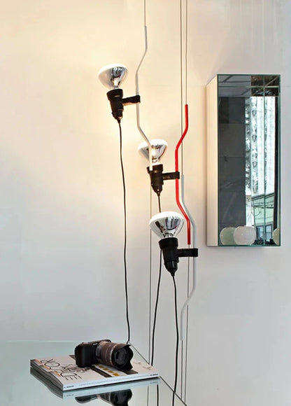 Italian Minimalist Exposed Bulb Adjustable Floor Lamp