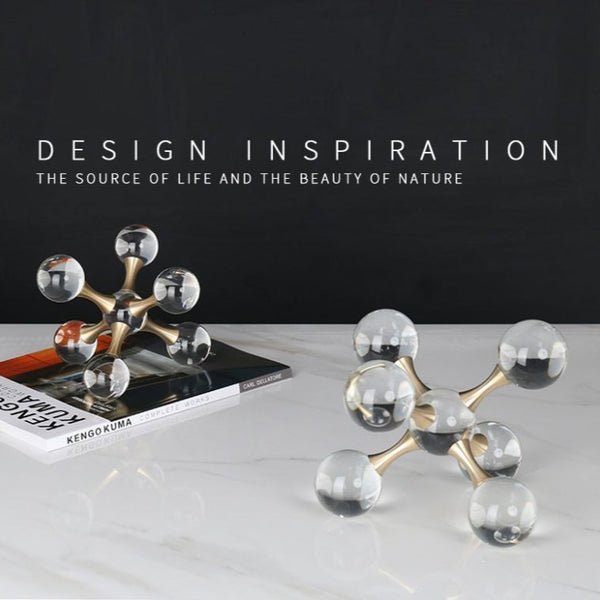 Crystal Hand-Crafted Ball Geometric Sculpture