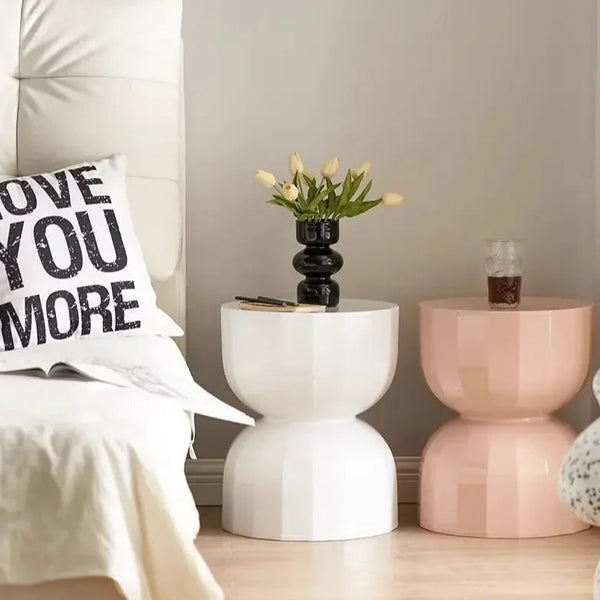 Nordic Textured Hourglass ABS Stool