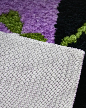 Purple Abstract Design Hand-Crafted Rug