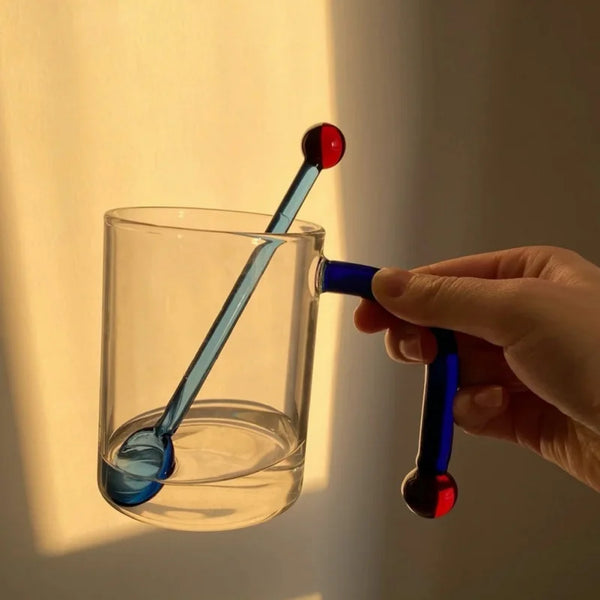Colored Glass Mixing Spoon