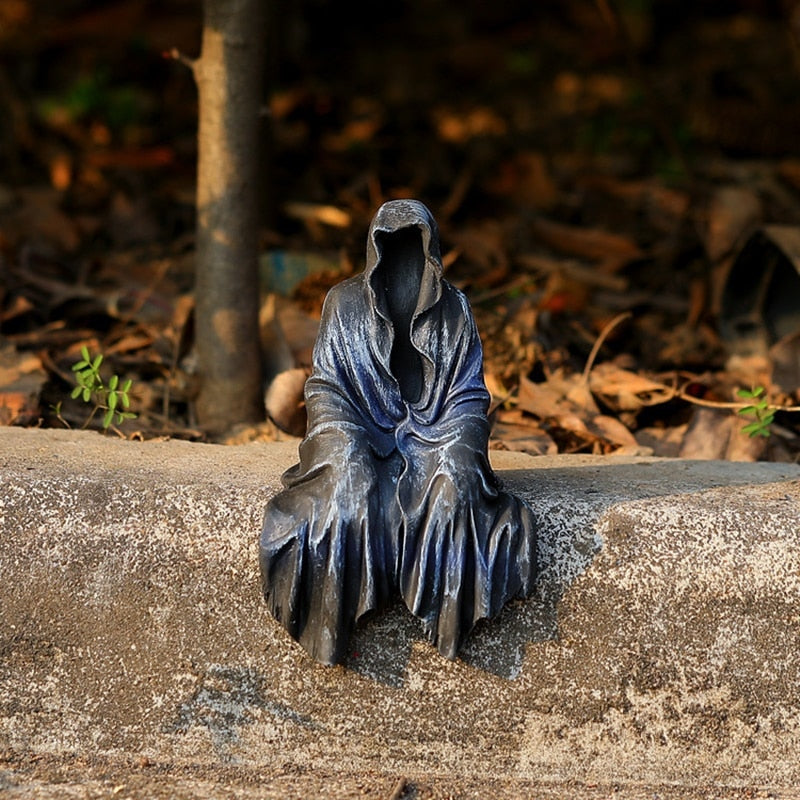 Grim Reaper with Black Robe Nightcrawler Statue