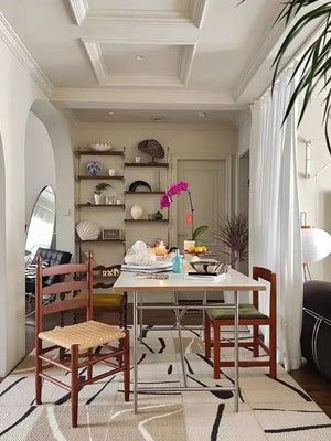 Yū Tokyo Vintage Japanese Solid Wood Rope Woven Chair