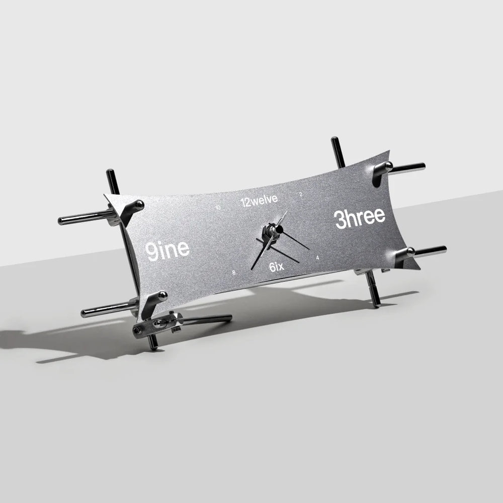 Studio Lima Optical Aluminum Axis Frame Clock