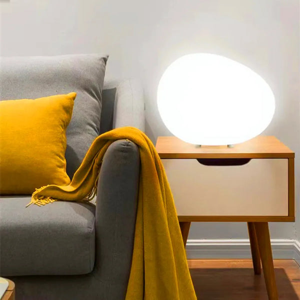 Minimalistic Stone Shape Atmosphere Table Lamp
