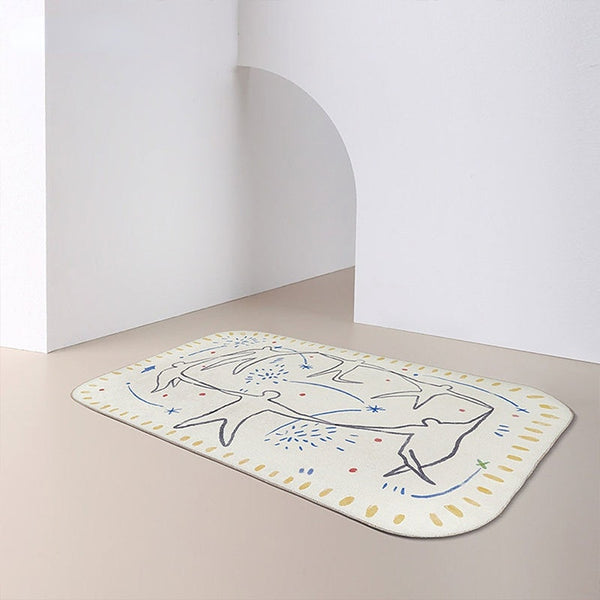 Tapis modernes de luxe abstraits et colorés avec graffitis