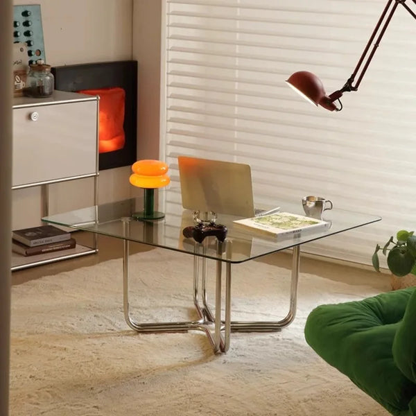 Studio Lima Stainless Steel Glass Coffee Table