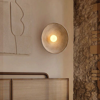 Retro Japanese Style Wall Circle Lamp
