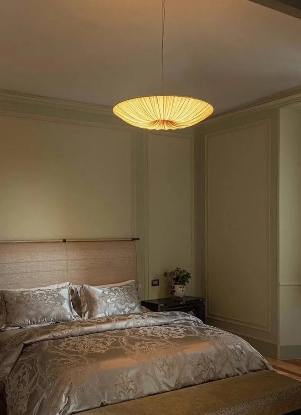 Yū Tokyo Japanese Wabi-Sabi Fabric Pendant Chandelier