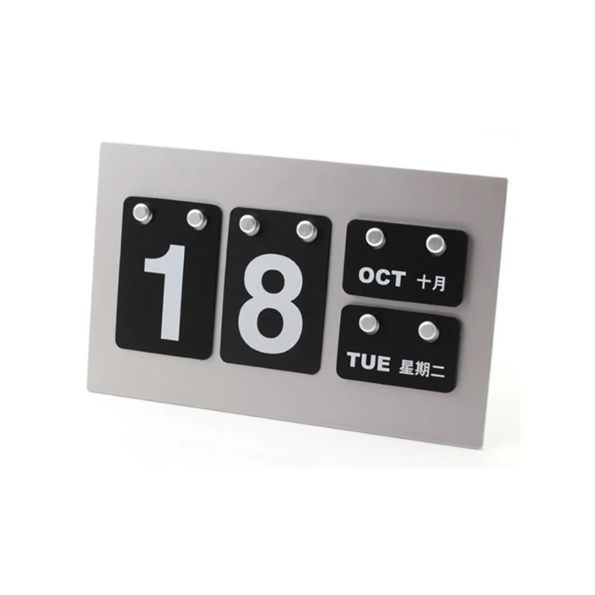 Vintage Metal Desktop Calendar