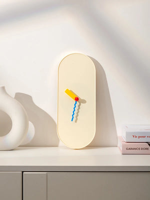 Epeius Minimalist Oval Long Wall Clock