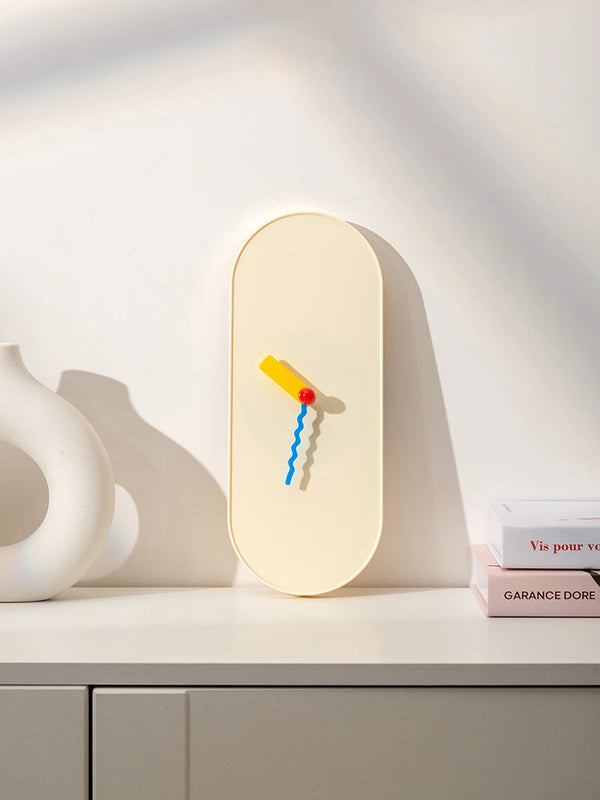 Epeius Minimalist Oval Long Wall Clock