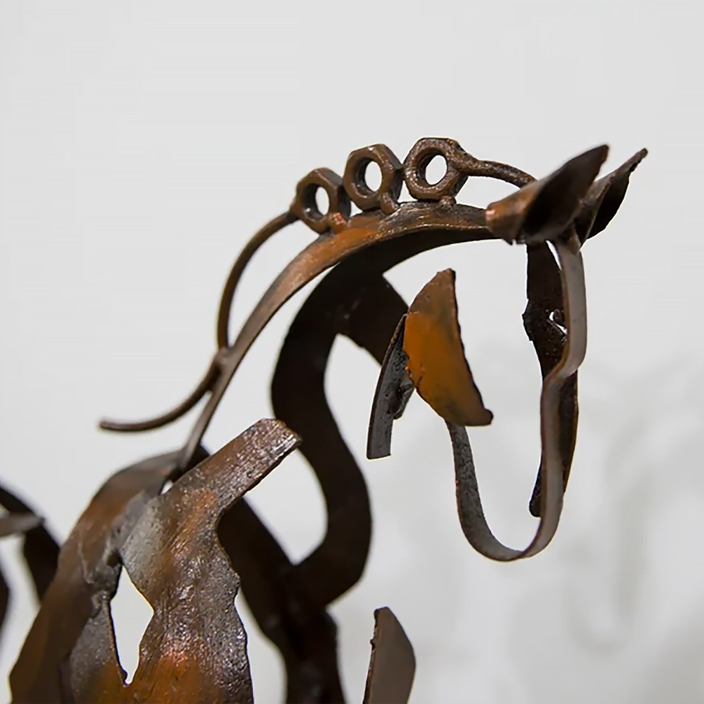 Rustic Metal Horse Statue