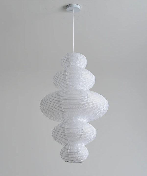 Yū Tokyo Japanese Wabi-Sabi Embossed Rice Paper Pendant Ceiling Lamp