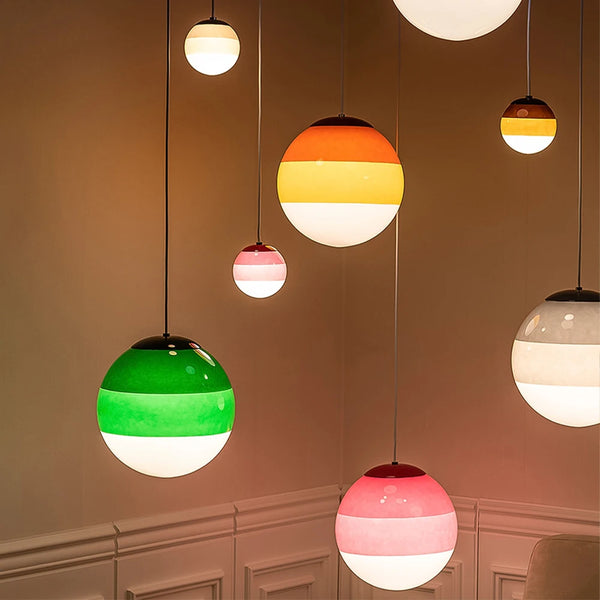 Nordic Candy Glass Ball Dipping Pendant Ceiling Lamp