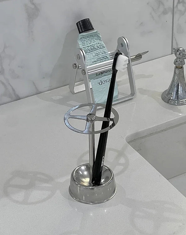Stainless Steel Vintage Toothbrush Stand
