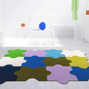 Modern Puzzle Rug Color Puzzle Design Rug