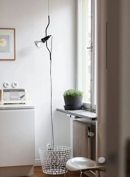 Italian Minimalist Exposed Bulb Adjustable Floor Lamp