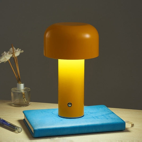 Italian-Style Retro Mushroom Cordless Table Lamp