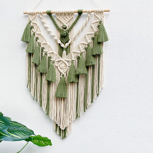 Hand-Woven Color Macrame Tapestry