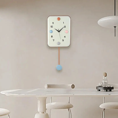 Rectangular Metal Ball Designer Pendulum Clock