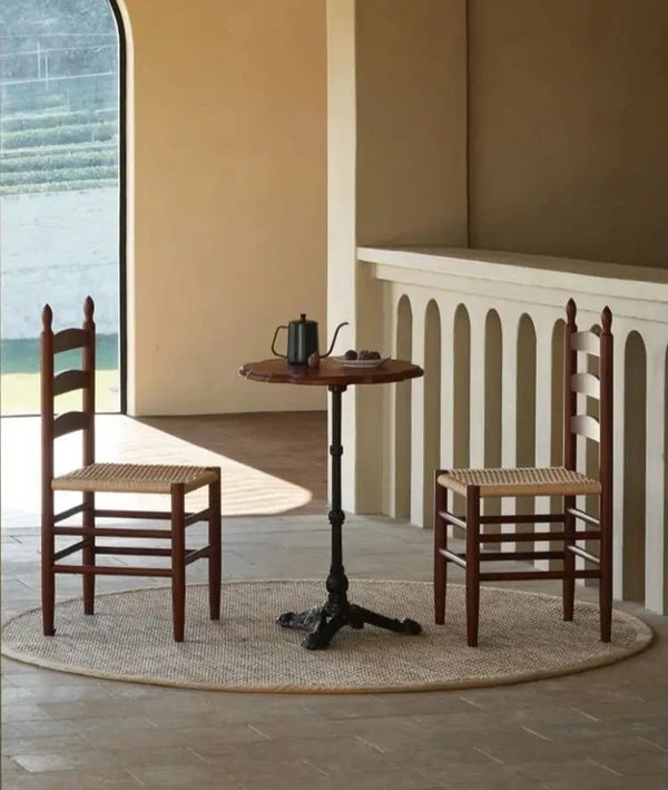 Yū Tokyo Vintage Japanese Solid Wood Rope Woven Chair