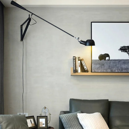 Rotating Long Pole Dimmable Industrial Wall Lamp