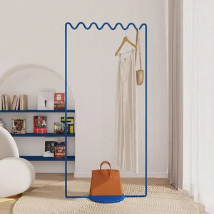 Wavy Metal Floor Coat Rack