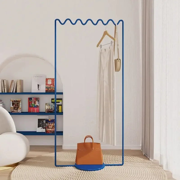 Wavy Metal Floor Coat Rack
