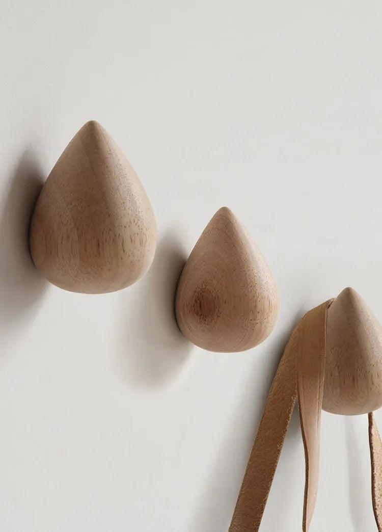 Natural Wood Rain Drop Hanger