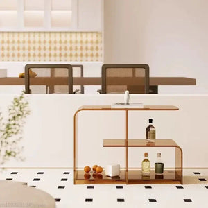 de homê  Acrylic Round Edge Retro Double Side  Table