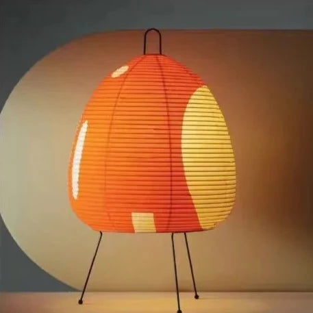Yū Tokyo Colored Japanese Wabi-Sabi Style Rice Paper Lantern Lamp