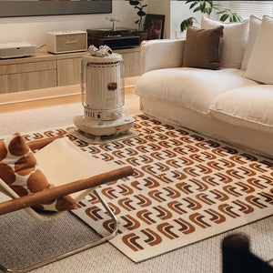 Retro Mid-Century French Modern Pattern Area Carpet Rug